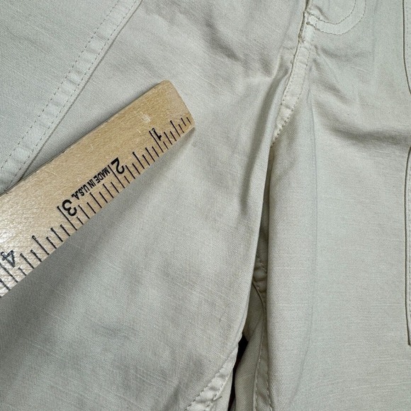 J Crew Womens Canvas Stretch Short NEW Zip Pocket Ivory Sz 16 36x6 High Rise - Picture 5 of 13